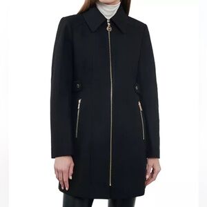 Michael Kors women’s lined collared coat Anorak black/rose gold